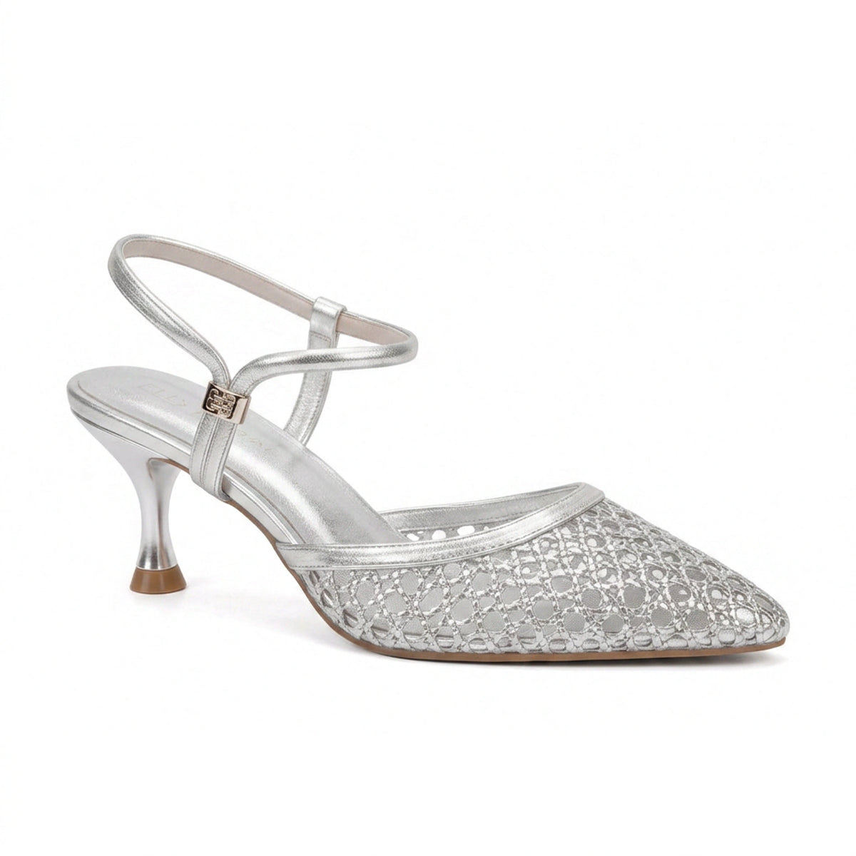 Perforated Leather Evening Heels — 7 cm