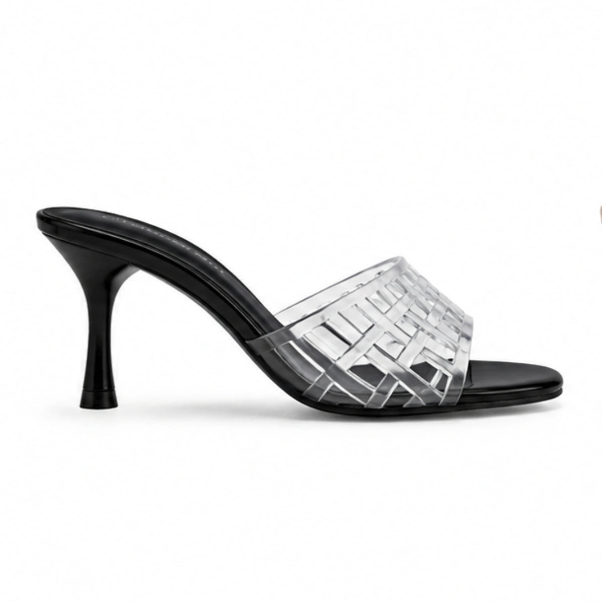 Clear Open Slippers — 3 cm Heel