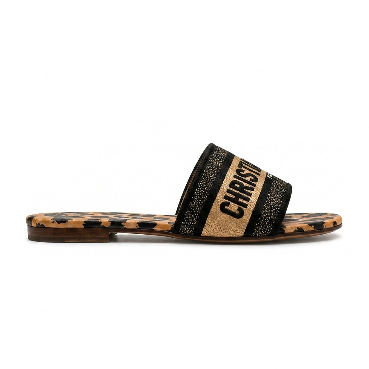 Fabric Open Flat Slippers