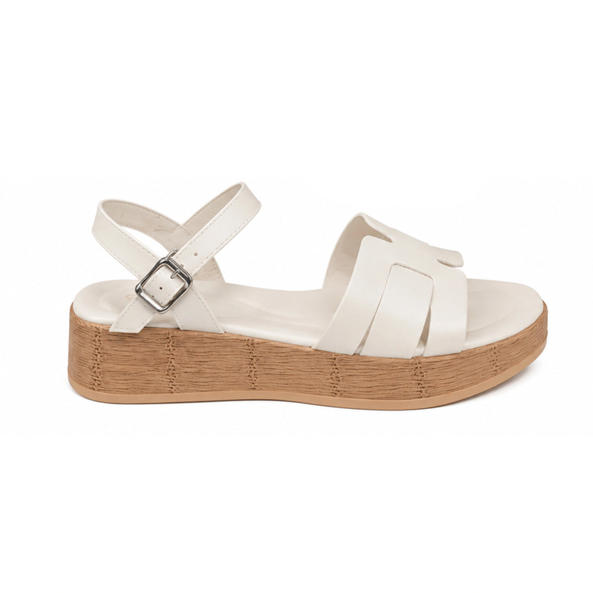 Leather Open Sandals — 3 cm Heel