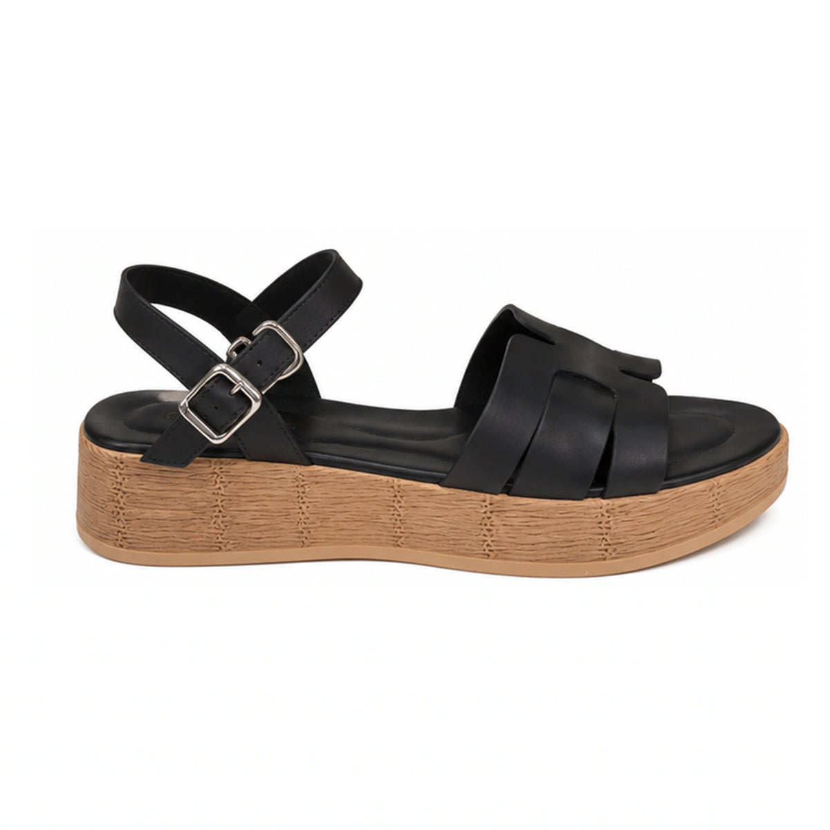 Leather Open Sandals — 3 cm Heel