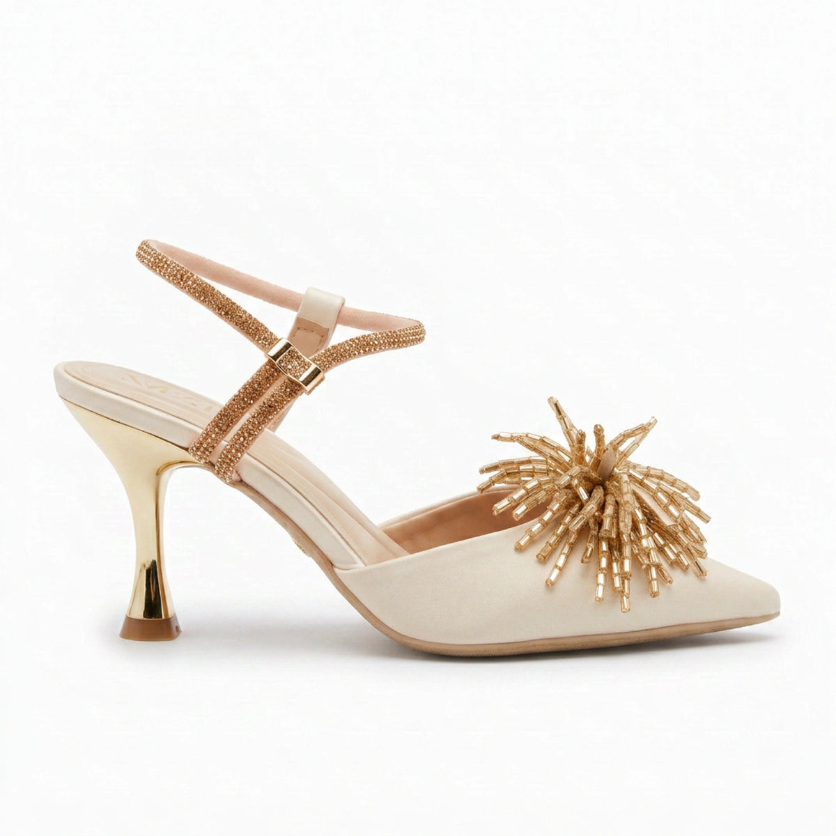 Suede Rose Evening Heels — 7 cm