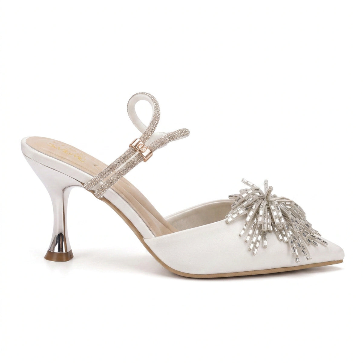 Suede Rose Evening Heels — 7 cm