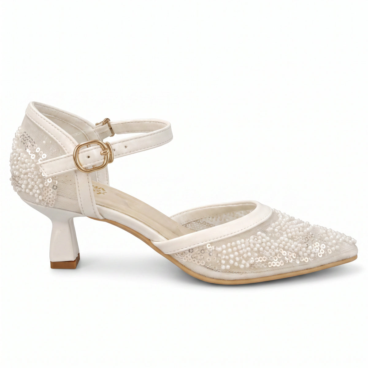 Embroidered Evening Heels — 3 cm