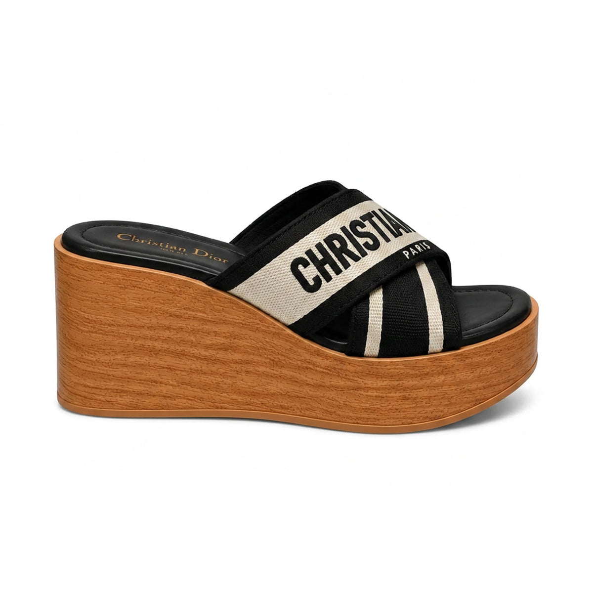X-Strap Wedge Open Slippers — 7 cm