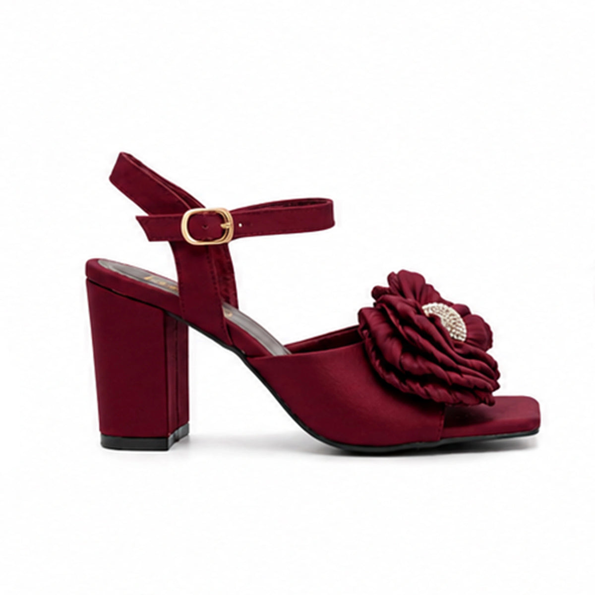 Satin & Leather Evening Heels — 7 cm