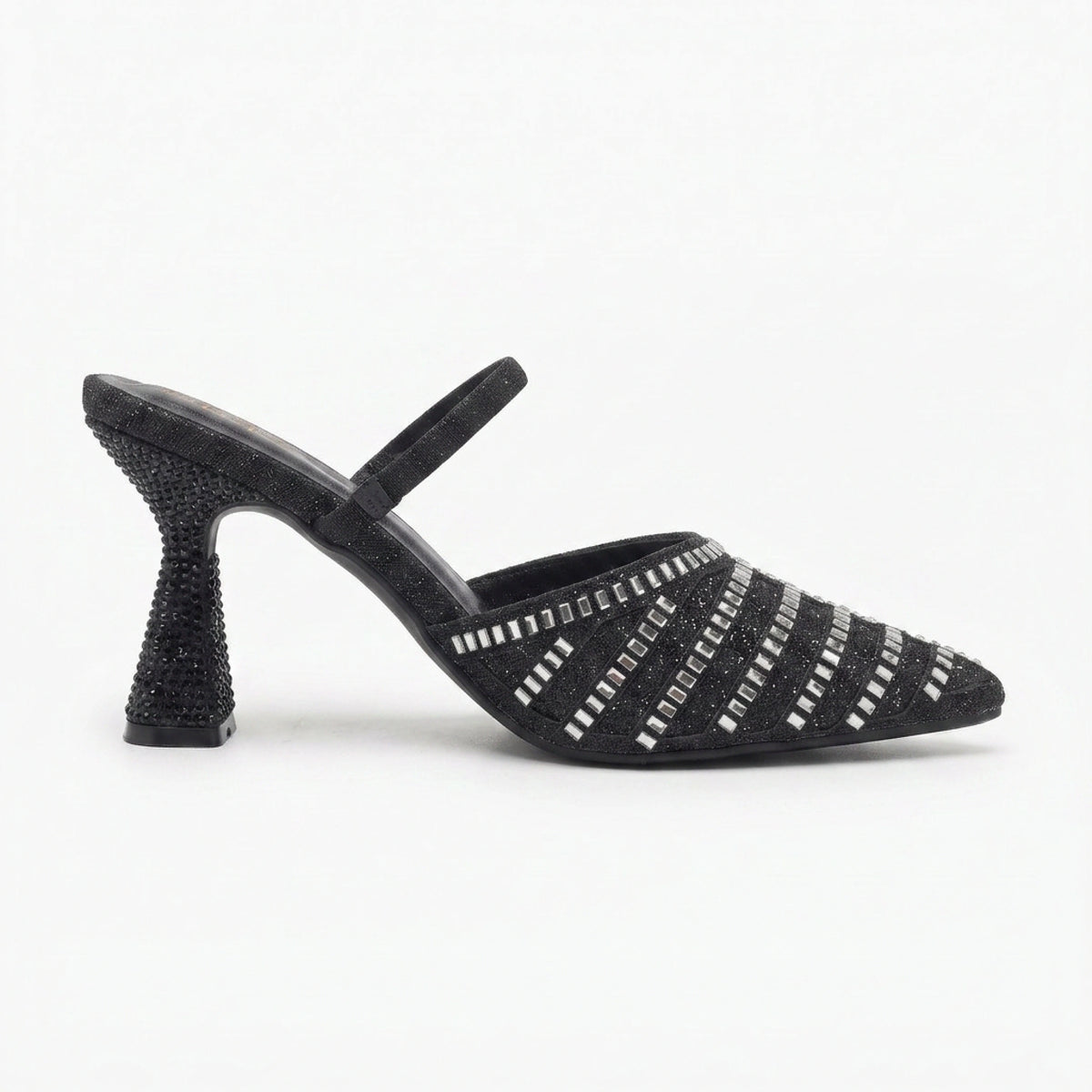 Embroidered Evening Heels — Gold, 7 cm