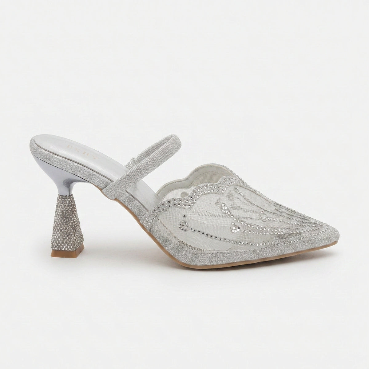 Embroidered Evening Heels — Gold, 7 cm