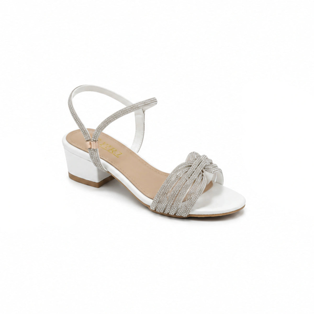 Open Evening Sandals — Silver, 3 cm Heel
