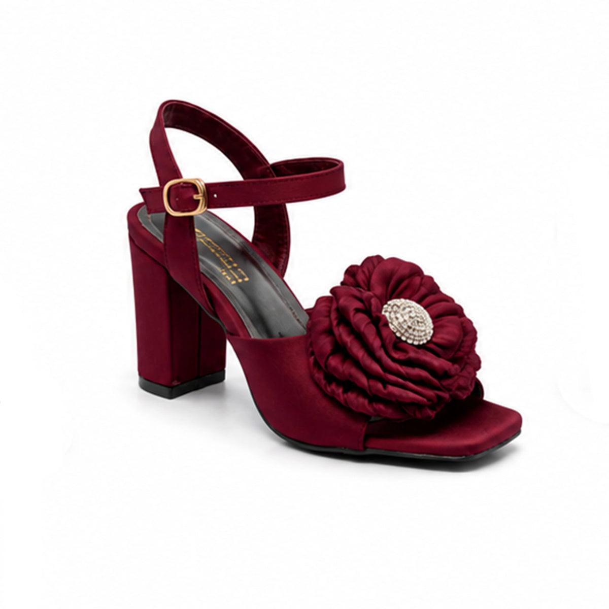 Satin & Leather Evening Heels — 7 cm