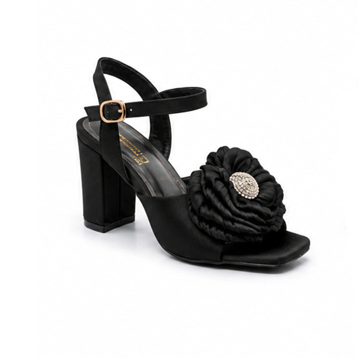Satin & Leather Evening Heels — 7 cm