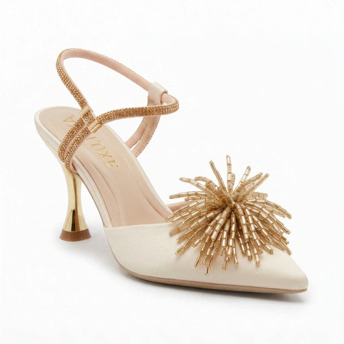 Suede Rose Evening Heels — 7 cm