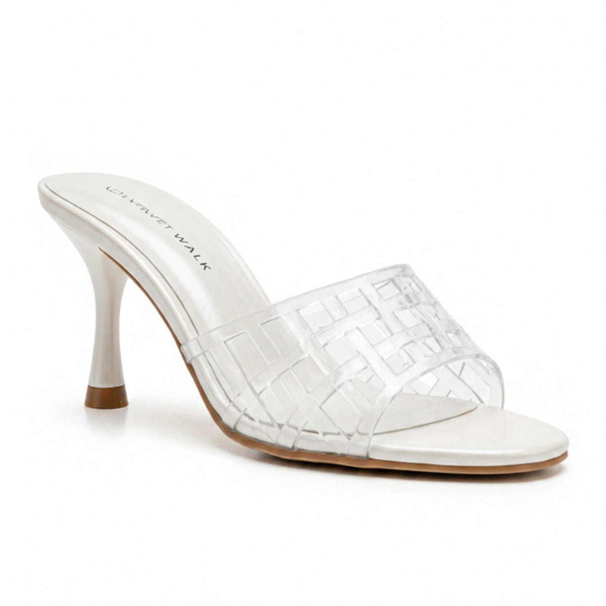 Clear Open Slippers — 3 cm Heel