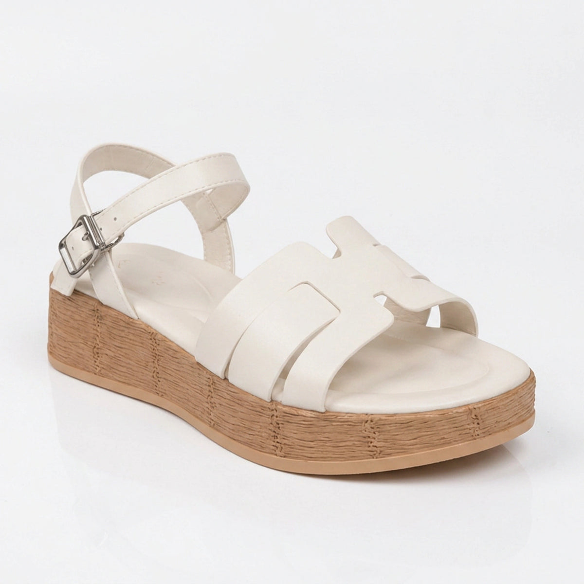 Leather Open Sandals — 3 cm Heel