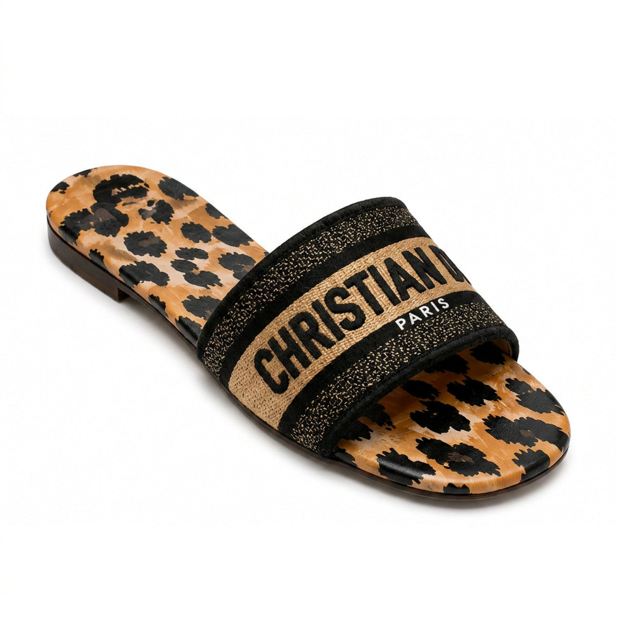 Fabric Open Flat Slippers
