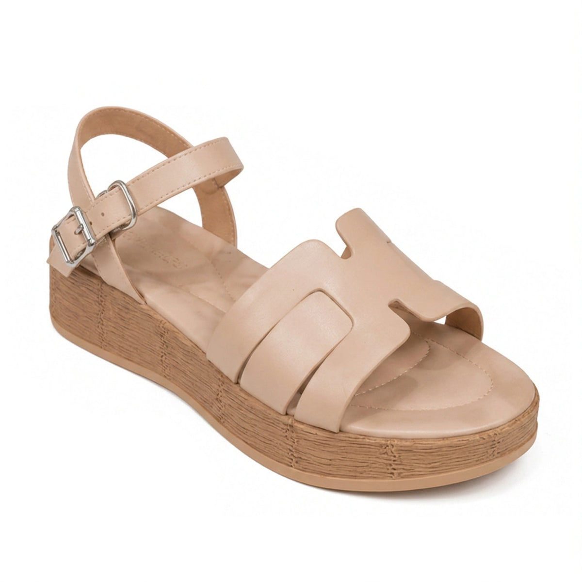Leather Open Sandals — 3 cm Heel