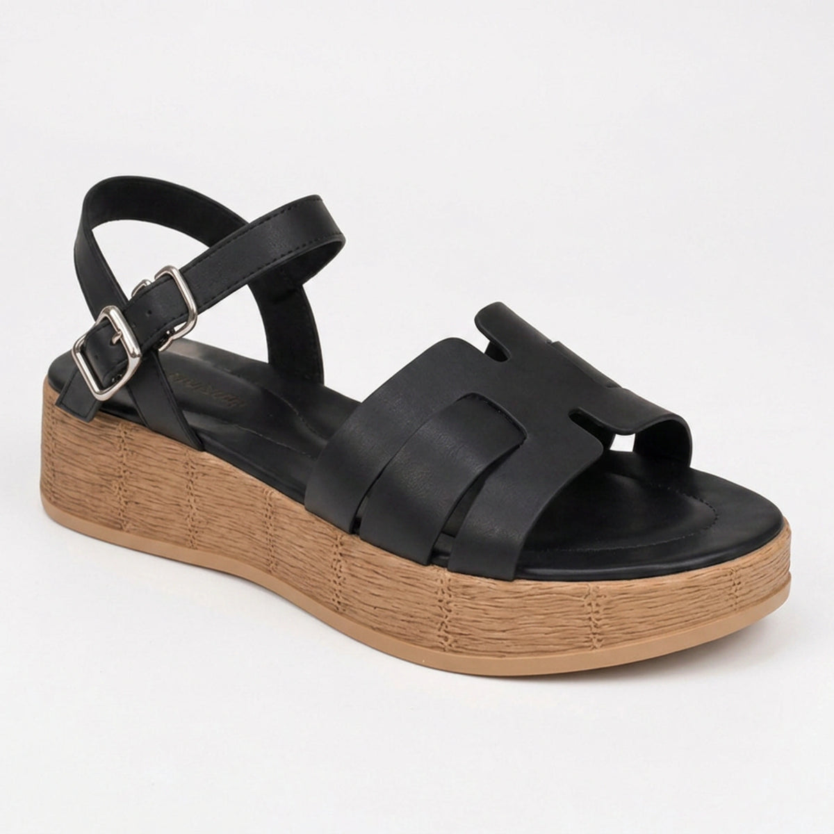 Leather Open Sandals — 3 cm Heel
