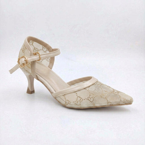 Embroidered Evening Heels — 7 cm