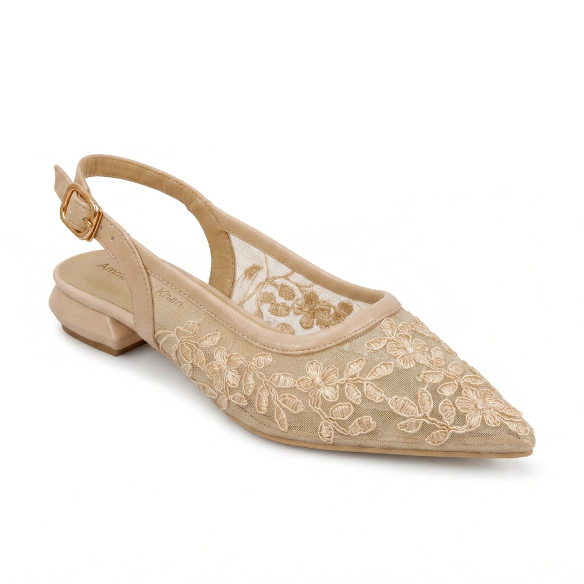 Embroidered Evening Flats — 1 cm Heel