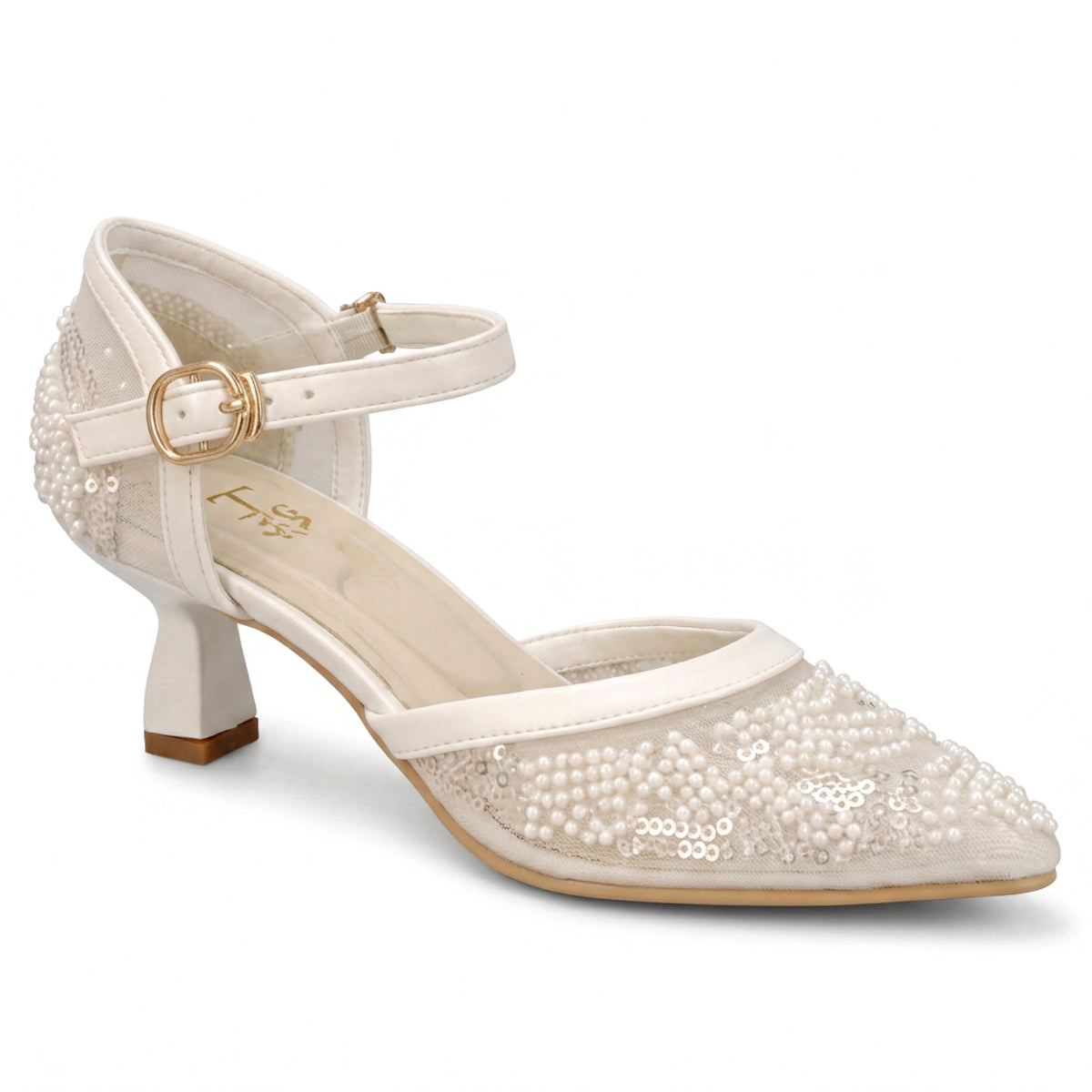 Embroidered Evening Heels — 3 cm